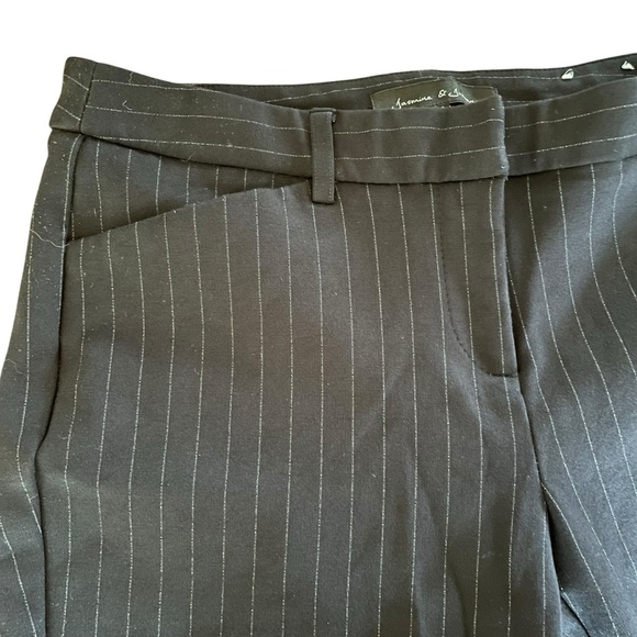 Jasmine & Juliana Black Pinstripe Slim Trousers Women’s Size 8 Stretch Pants - Picture 2 of 10